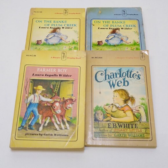 Harper Trophy Books Charlotte's Web Farmer Boy (2) On The Banks Of Plum Creek - Picture 1 of 13